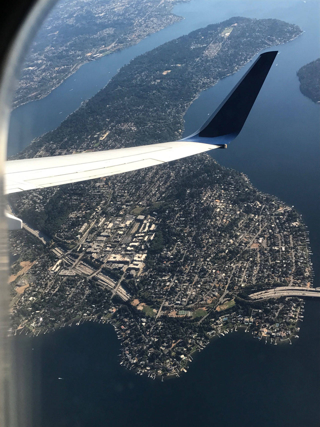 Mercer Island resident Sue Robinson recently took this picture over Mercer Island on a flight to Southern California. Submit your photos of amazing, people, places and things around the Island to editor@mi-reporter.com for the Reporter’s “Eye on MI” feature.