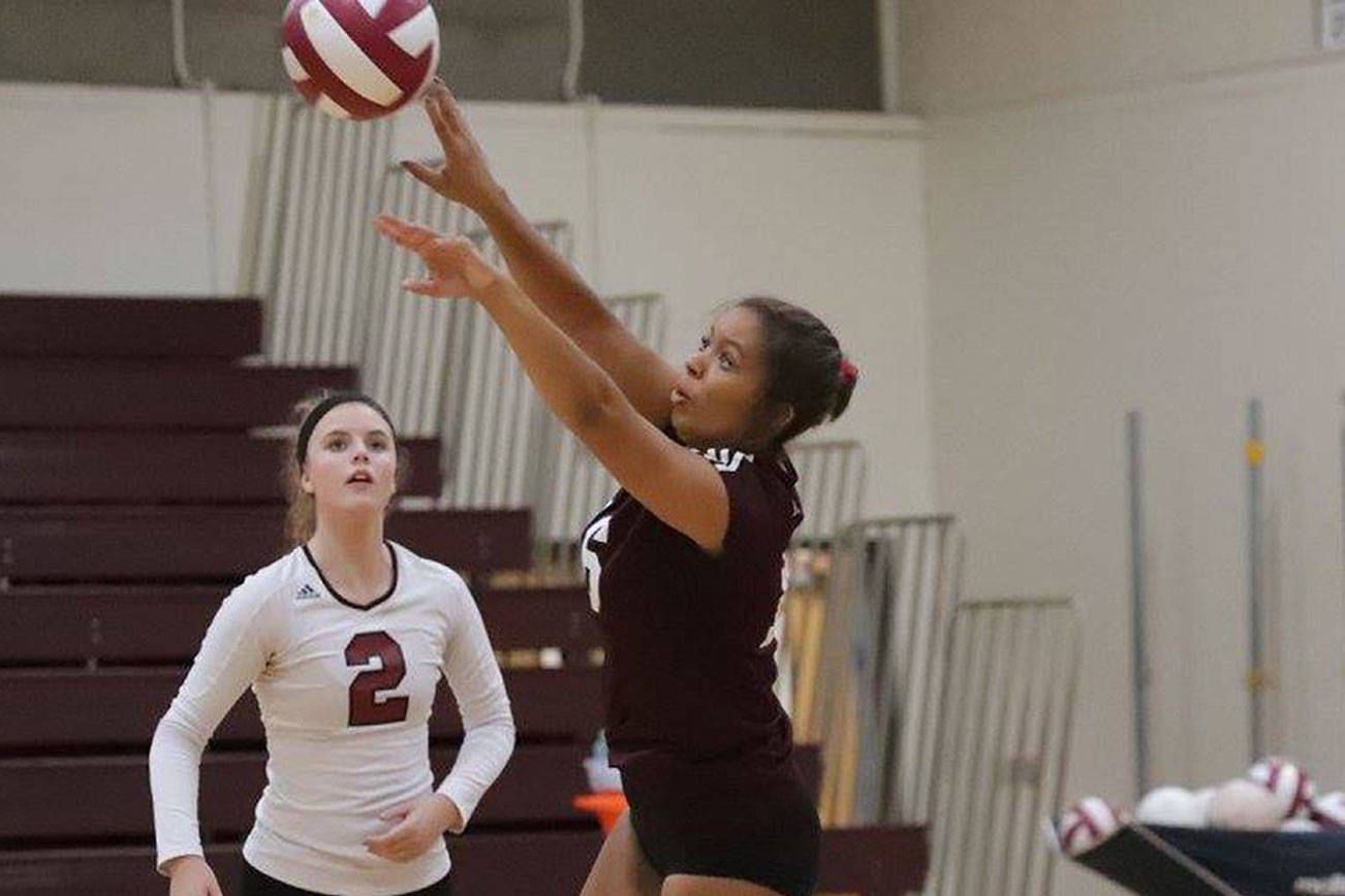 Photo courtesy of Don Borin/Stop Action Photography                                Mercer Island senior outside hitter Adara Hamilton has been on the varsity squad since her freshman season in the fall of 2014.