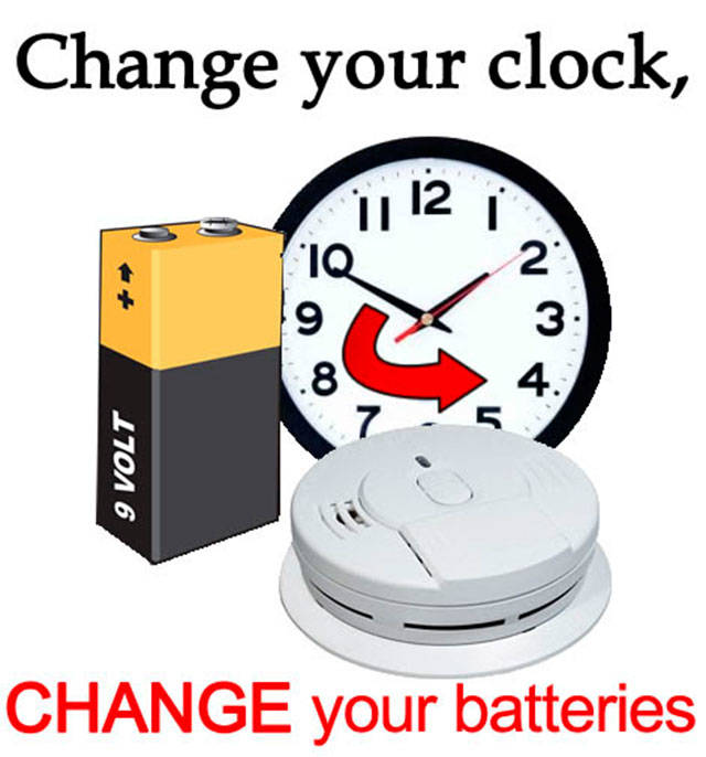 MIFD says change clock, smoke alarm batteries Sunday