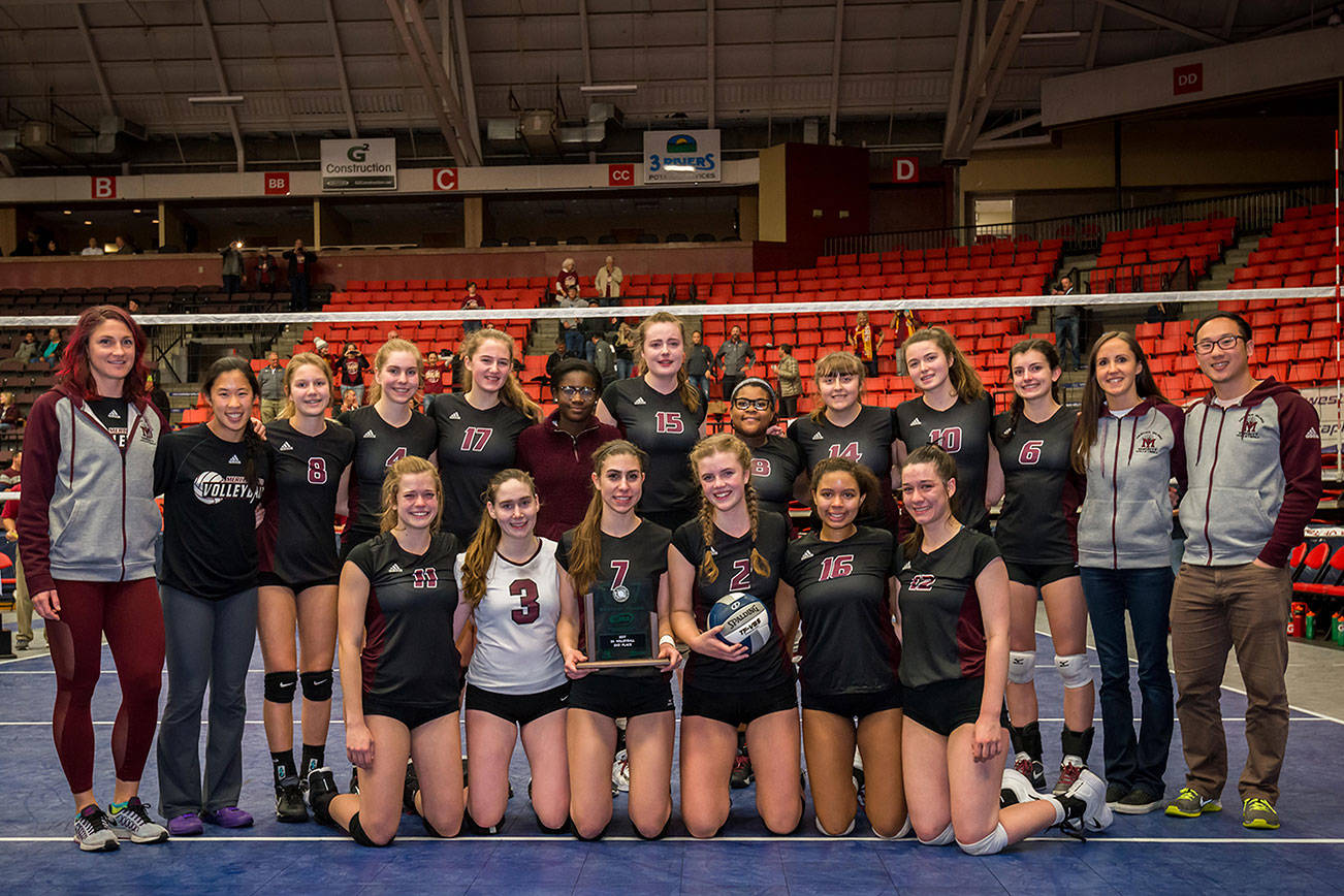 Photo courtesy of John Fisk The Mercer Island Islanders volleyball team put together a season for the ages in 2017. Mercer Island, who finished the 2017 season with an overall record of 22-3, earned second place at the Class 3A state volleyball tournament on Nov. 11 at the Toyota Center in Kennewick. The Islanders lost to Capital 3-1 in the Class 3A title match. The Islanders won the second set 25-14, tying the match at 1-1 but lost the final two sets of action. Mercer Island defeated Gig Harbor (3-0), Stanwood (3-1) and Mount Spokane (3-1) at the state tourney.