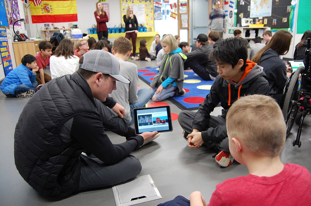 The close proximity of Mercer Island High School and Northwood Elementary provides opportunities for collaboration between teachers and students. Katie Metzger/staff photo