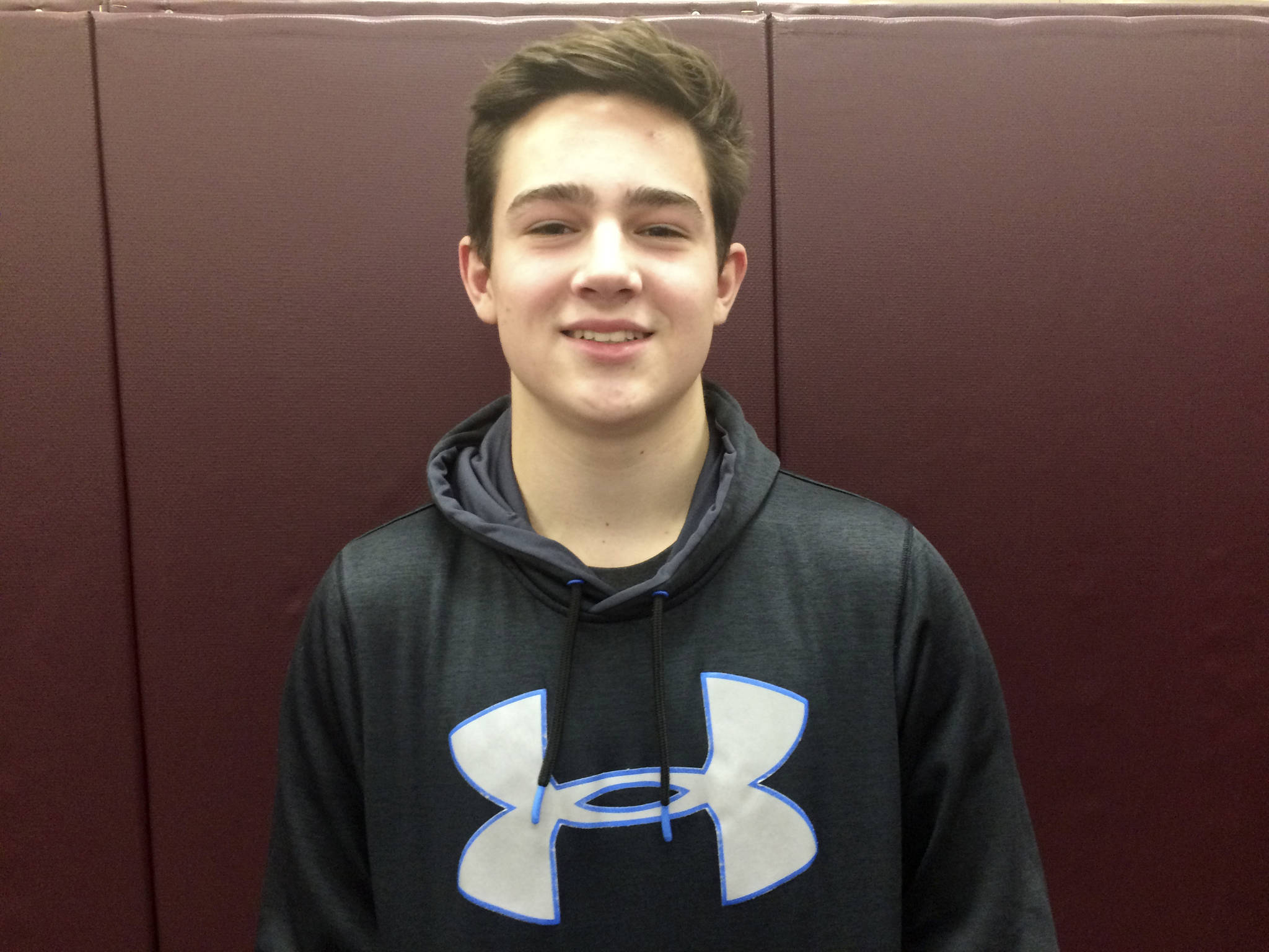 Shaun Scott/staff photo                                Mercer Island Islanders senior wrestler Jonah Andrews wants to advance to the Class 3A state wrestling tournament in February 2018 at the Tacoma Dome.