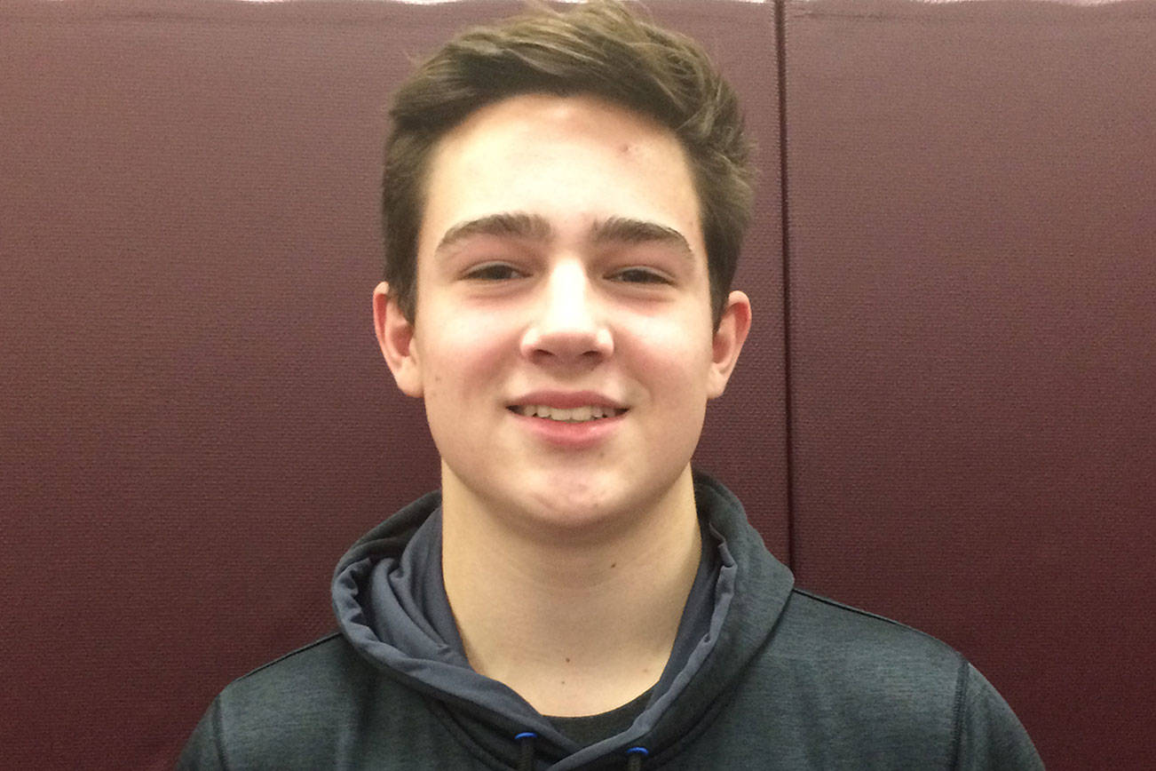 Shaun Scott/staff photo                                Mercer Island senior wrestler Jonah Andrews wants to advance to the Class 3A state wrestling tournament in February 2018 at the Tacoma Dome.