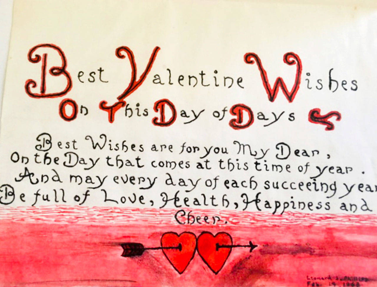Each year, Leonard Phillips would give Merle Phillips a Valentine’s card, most of which he illustrated himself. The one above is the last one he gave her before he died in 1968 of complications from leukemia. | Stefano Esposito/Sun-Times