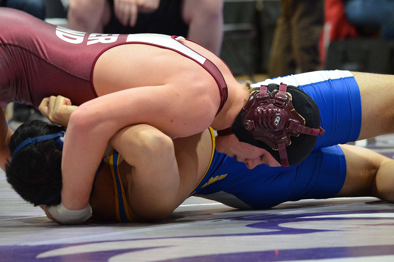 Photo courtesy of Billy Pruchno                                Mercer Island Islanders wrestler Donnie Howard (pictured) earned an individual championship in the 195-pound weight class at the KingCo 3A wrestling tournament on Feb. 3 at North Creek High School.