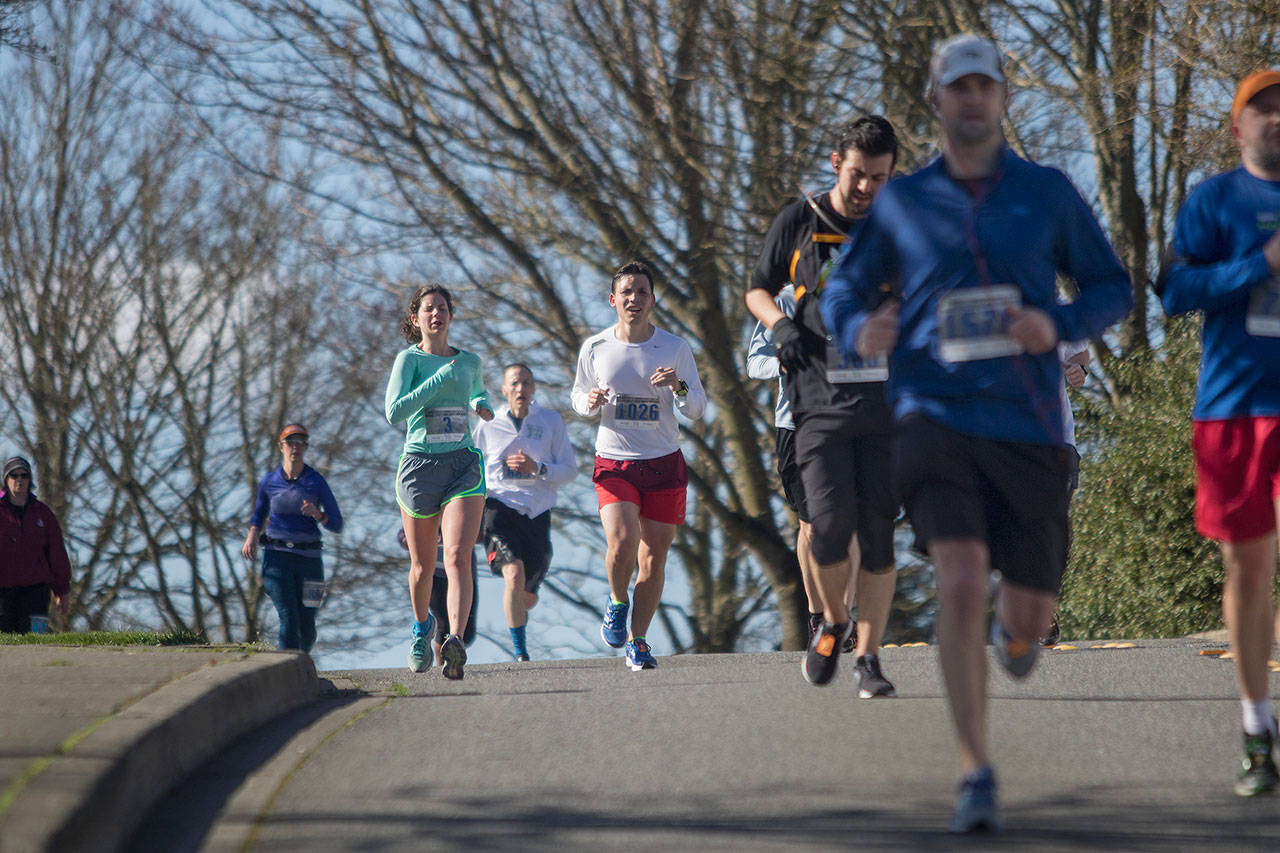 Half Marathon runners wind along Lid Park in the final mile of the race in 2017. Matt Brashears/Special to the Reporter