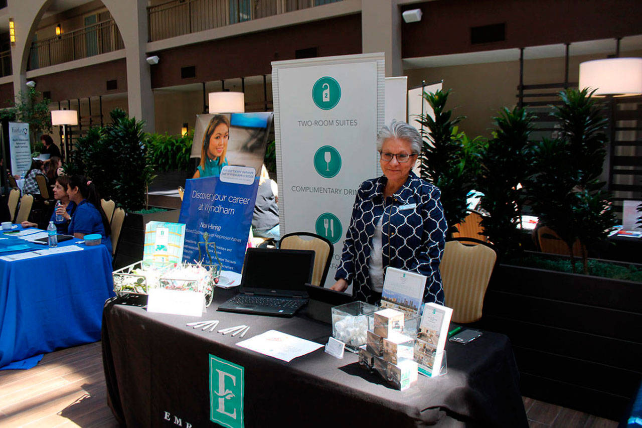 Hundreds attended the King County Career Fair last July at the Embassy Suites in Bellevue, which featured exhibitors from top employers throughout the area. File photo