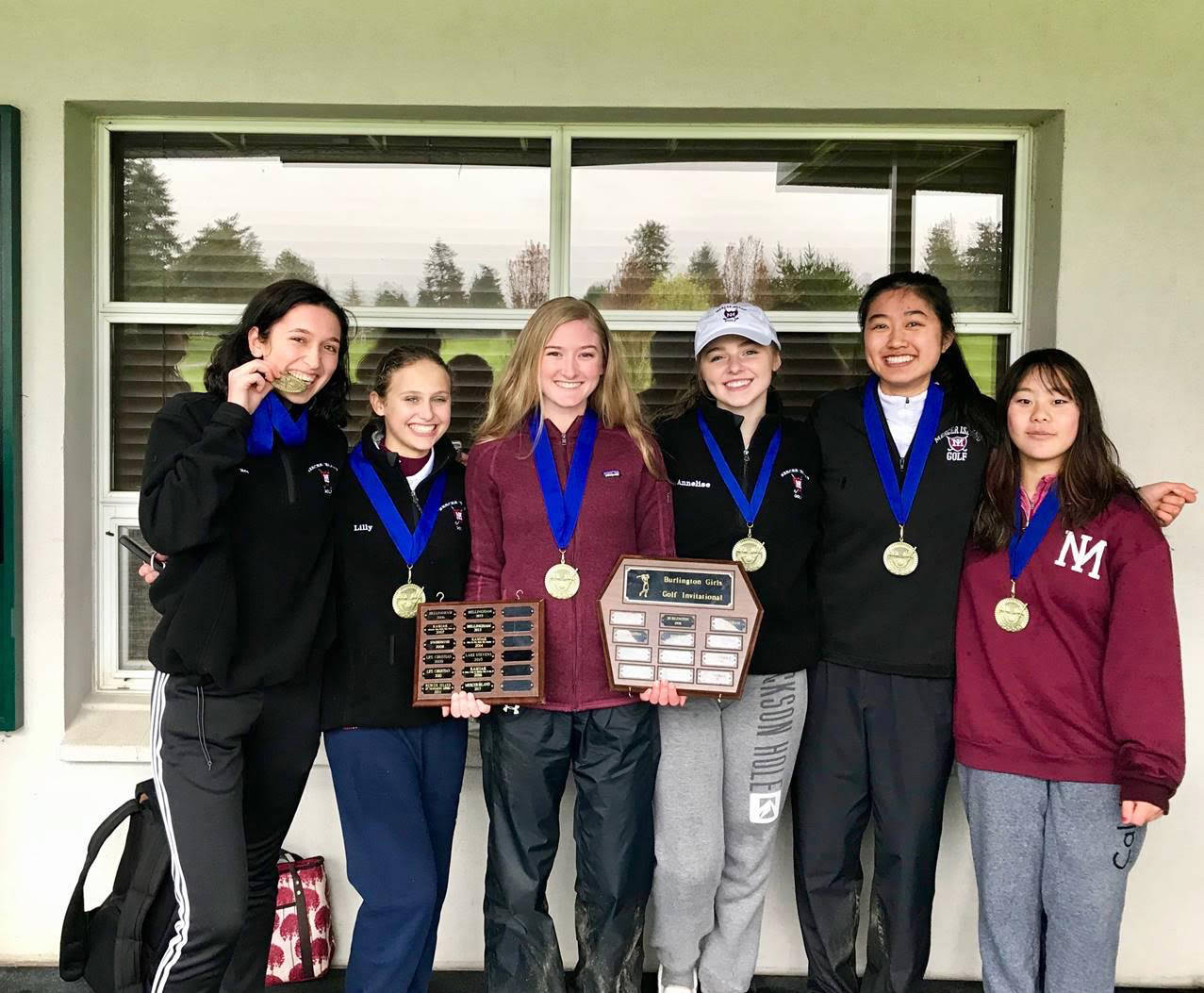 Photo courtesy of Billy Pruchno                                The Mercer Island Islanders girls golf team captured first place at the Burlington Invitational golf tournament on April 16. The Islanders, who compiled 355 total points (low score wins in golf) edged out second place Sammamish by 28 strokes. Mercer Island golfers Ella Warburg and Gihoe Seo tied for second place individually, with each golfer shooting a 79 on the 18-hole course. The Islanders have won all four golf tournaments they’ve competed in during the 2018 season thus far.