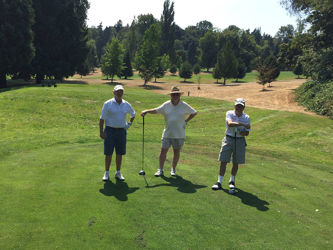 Mercer Island Senior Golfers pose on the green. Photo courtesy of the Mercer Island Parks and Recreation Department