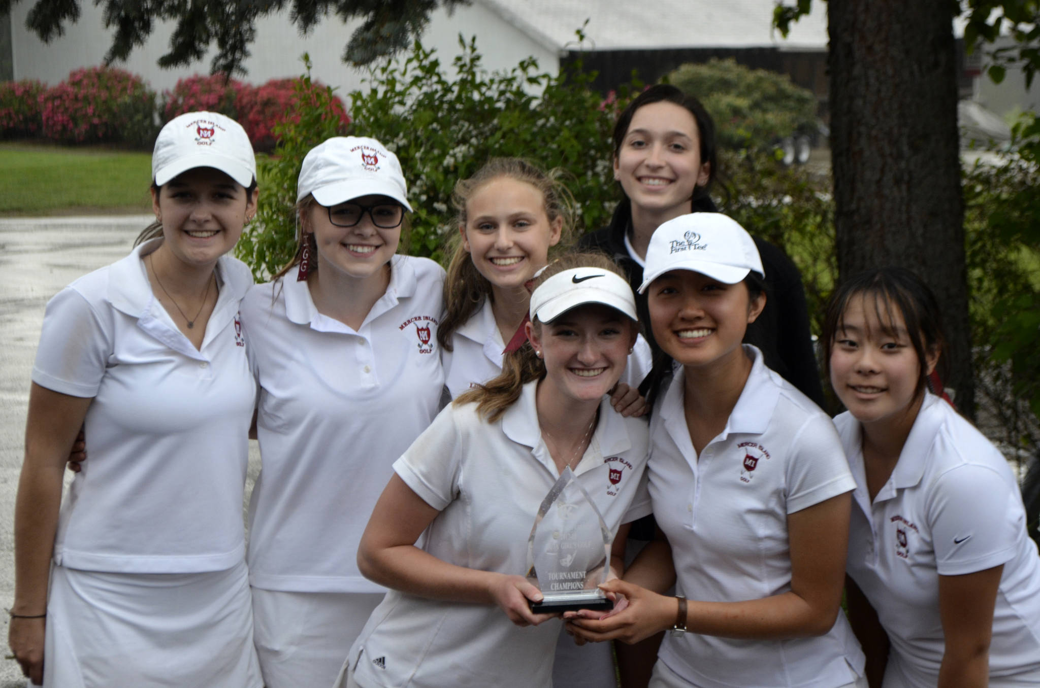 Photo courtesy of Billy Pruchno                                The Mercer Island Islanders girls golf team captured first place at the KingCo golf tournament on May 8 at Snohomish Golf Course.                                It was the fourth consecutive year the Islanders have won the coveted tournament. Islanders’ freshman Gihoe Seo finished in second place overall at the tourney. Seo, senior Estey Chen, sophomore Lilly Pruchno and senior Ella Warburg will compete in the 3A Sea-King district golf tournament. Annelise Rorem and Katelyn Travis will be alternates at districts.                                “I couldn’t be prouder of this team. All season long these girls never stopped competing against every top team in the state. To claim this victory is remarkable considering just how tough KingCo is this year. I think it is a testament to the strong senior leadership, terrific can-do attitude by our juniors and the incredible work ethic of our underclassmen,” Mercer Island head coach Dan Papasedero said.