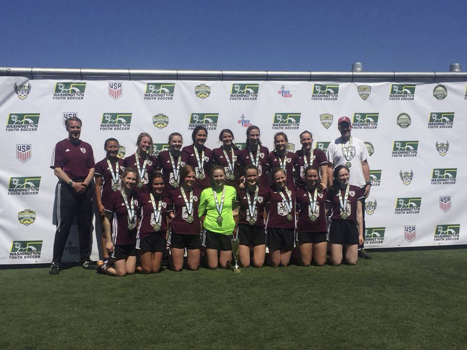 Photo courtesy of Jordan Friedman The Mercer Island FC Maroon 17U girls soccer team defeated Washington Premier FC 4-2 in the Presidents Cup state championship game on May 13 at the Starfire Sports Complex in Tukwila. The Mercer Island squad also defeated Federal Way FC 5-1 in the semifinals on May 12.