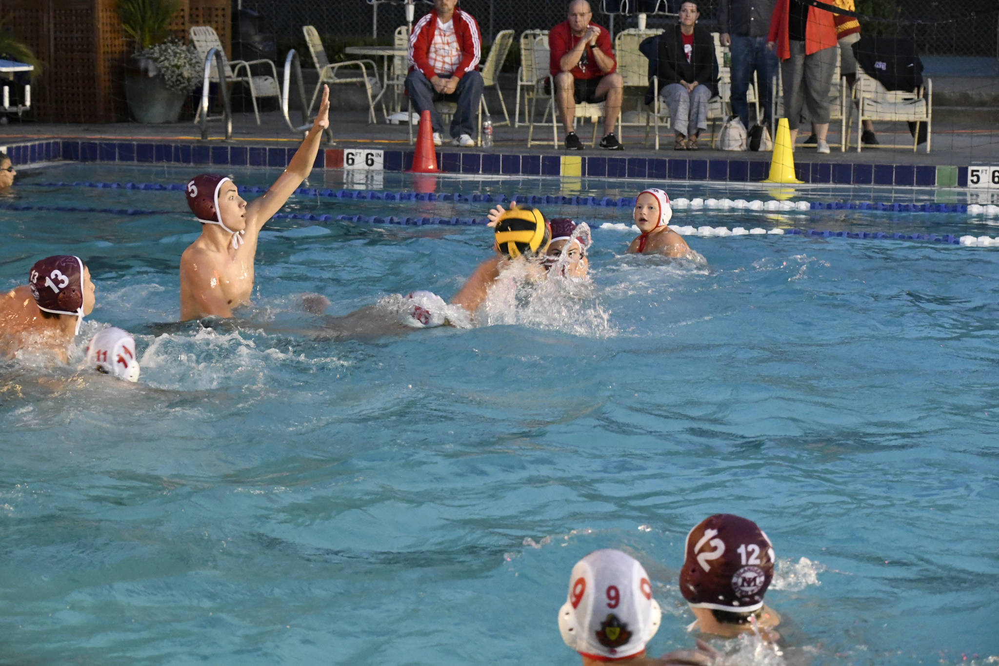 Mercer Island player Oliver Schaaf, left, plays defense against the Newport Knights in the season opener on Sept. 6. Photo courtesy of Michelle Kavesh