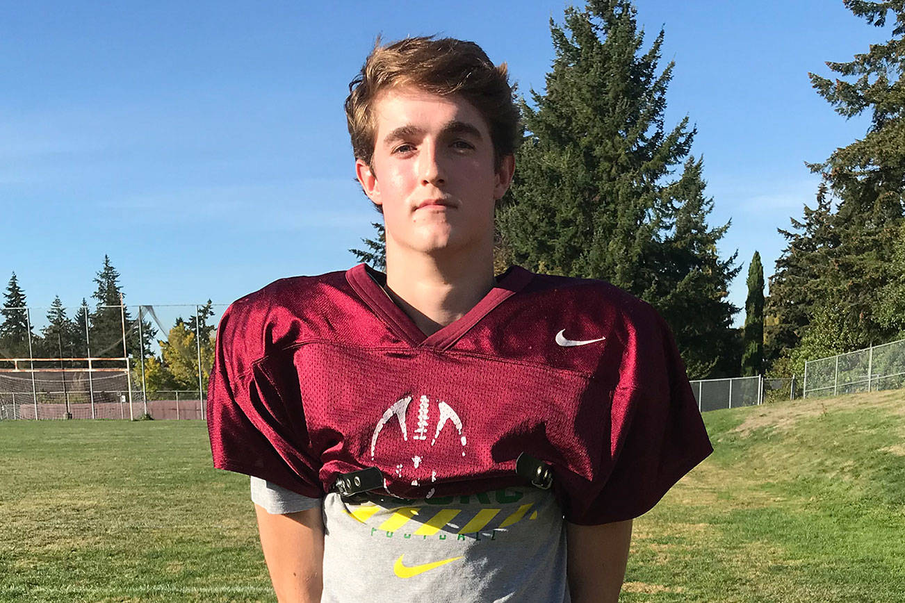 Mercer Island Islanders senior wide receiver Hunter Johnson wants to see his team bring home a 3A state football championship this December. Shaun Scott/staff photo