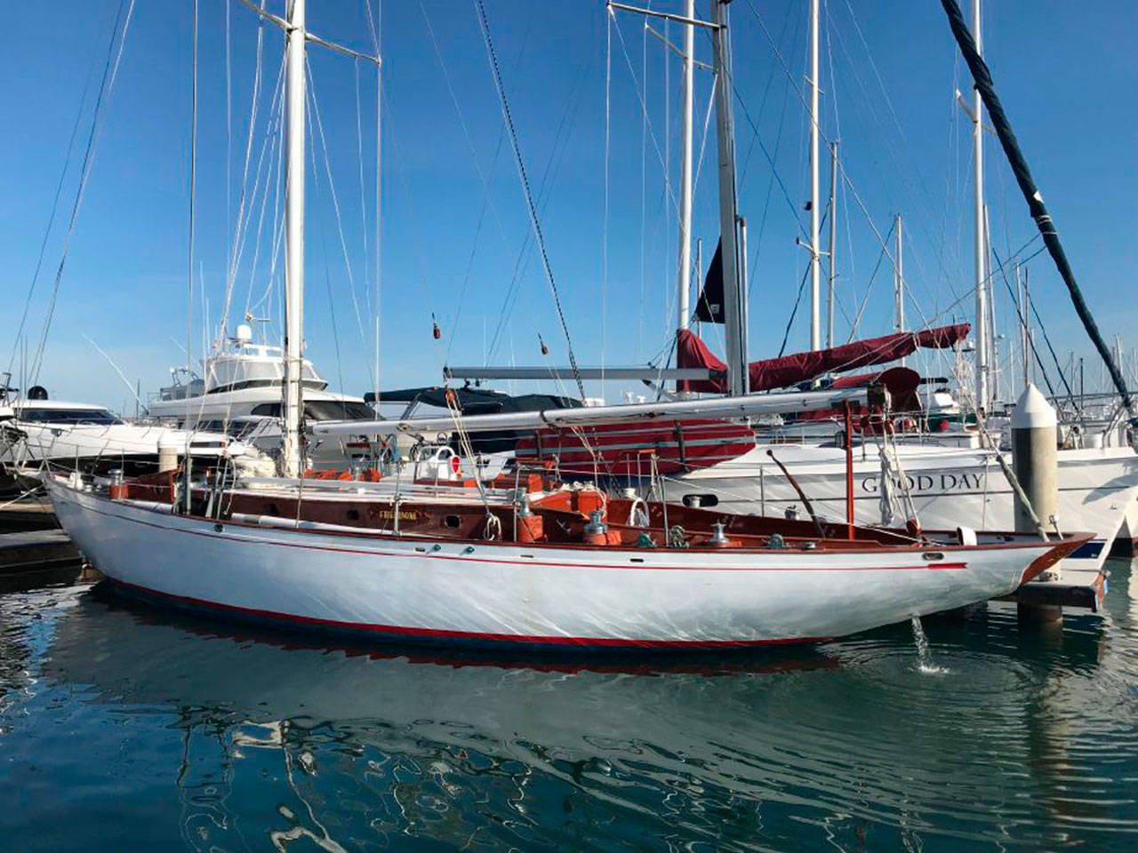 Islander Todd Feinroth plans to teach under-served students how to sail aboard the classic racing yacht, “Freedom.” Photo courtesy of Todd Feinroth