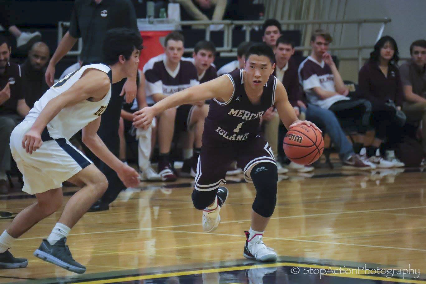 Mercer Island Islanders senior guard/co-captain Will Lee (pictured) said the goal for his squad this season is to win the 2A/3A KingCo Division and clinch a berth in the Class 3A state tournament in March of 2019 at the Tacoma Dome. Photo courtesy of Don Borin/Stop Action Photography