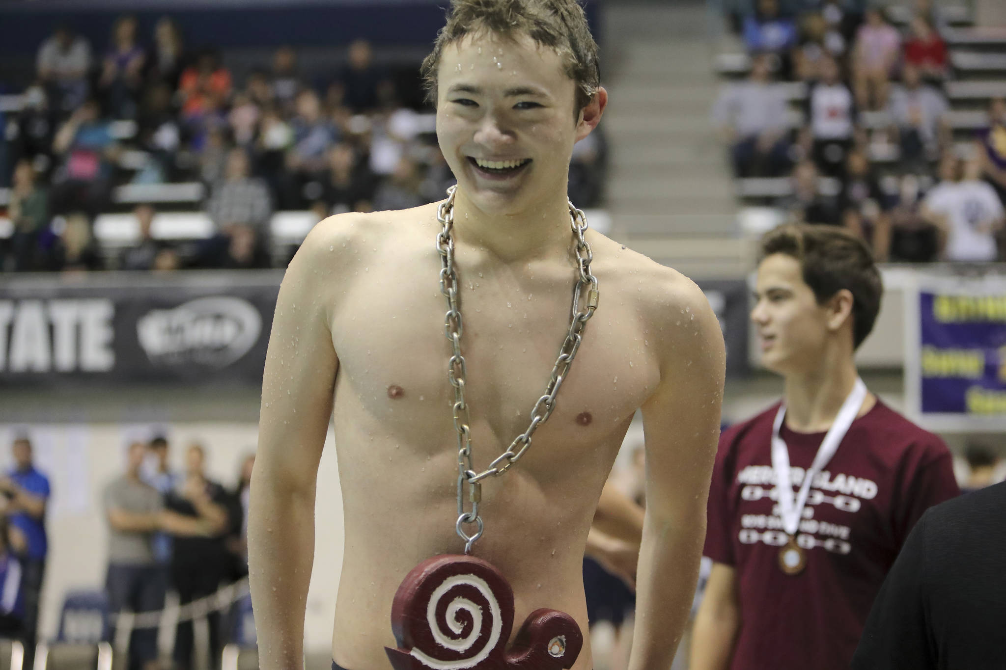 Mercer Island Islanders senior swimmer James Richardson (pictured) captured first place in the 100 fly and 100 back at the Class 3A state swim and dive meet during his junior season. Richardson wants to lead his team to a Class 3A state championship in February of 2019 at the King County Aquatic Center in Federal Way. Photo courtesy of Scott Richardson