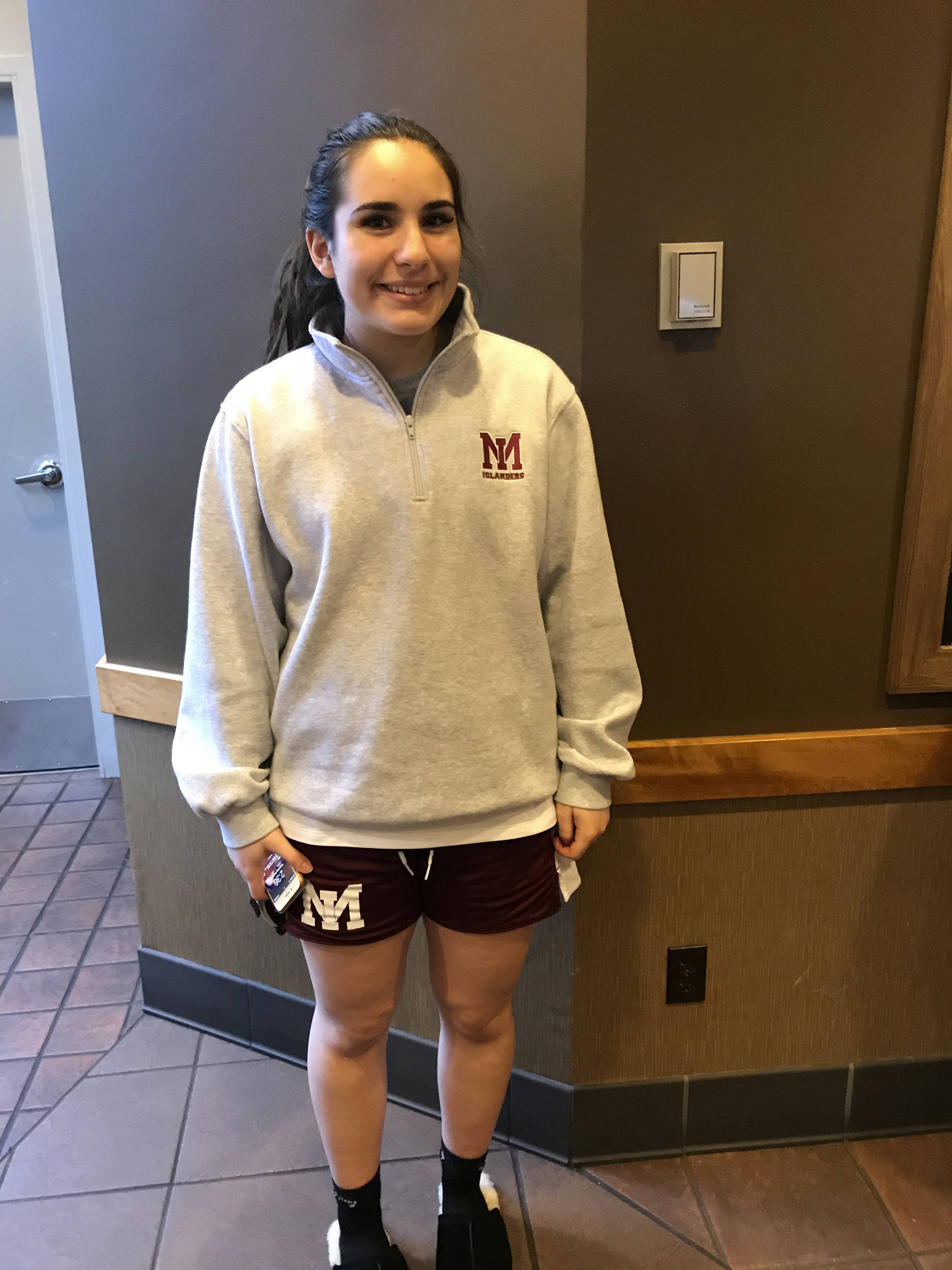 Mercer Island Islanders senior basketball player Angelina Barokas, who was a member of the 2017 Class 3A state championship team, is one of the Islanders team captains during the 2018-19 season. Shaun Scott, staff photo