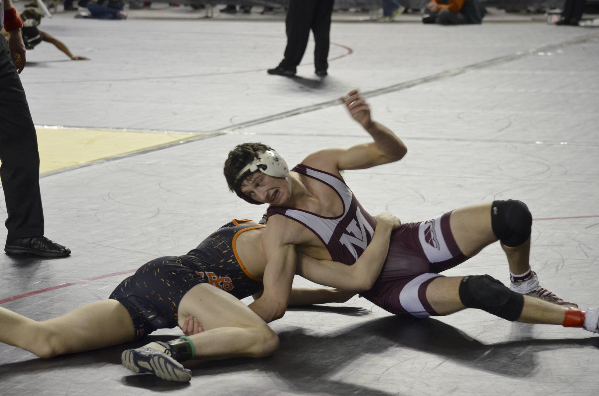 Mercer Island Islanders senior grappler Eli Pruchno, who competed in the 138-pound weight division, earned three victories at the Mat Classic Class 3A state wrestling tournament on Feb. 15-16 at the Tacoma Dome. Photo courtesy of Billy Pruchno