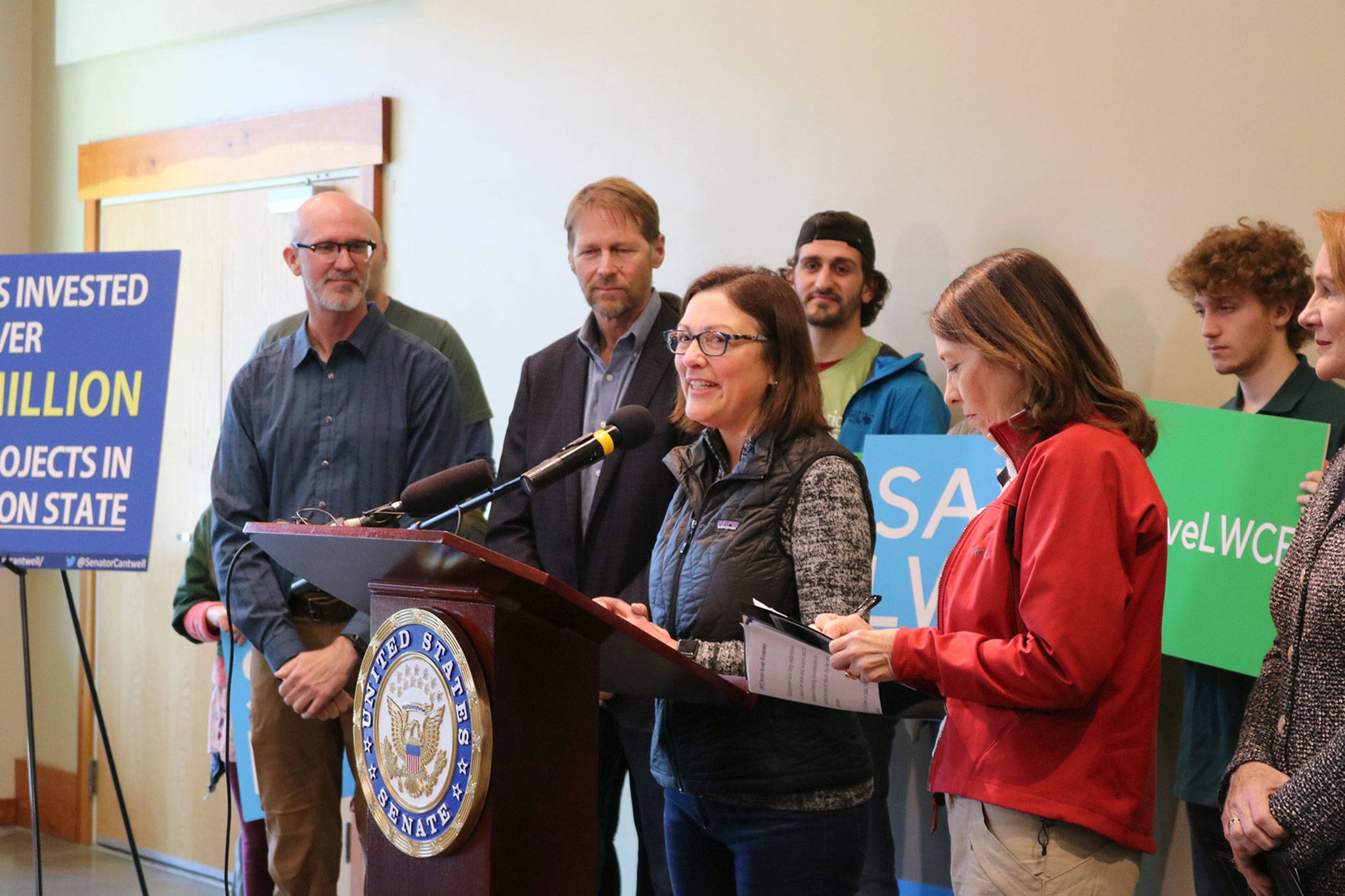 Rep. Suzan DelBene, who represents Washington’s 1st congressional district, explains how the Land and Water Conservation Fund adds billions in spending and thousands of jobs to the outdoor economy. Katie Metzger/staff photo