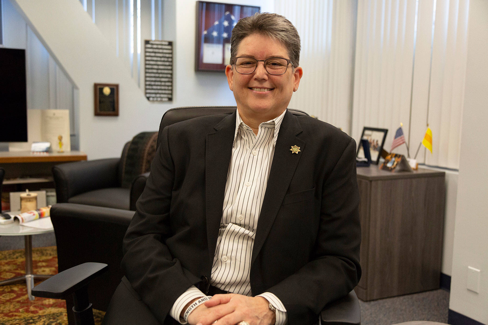 King County Sheriff Mitzi Johanknecht started her career in law enforcement in 1985, and was elected in 2017. Ashley Hiruko/staff photo