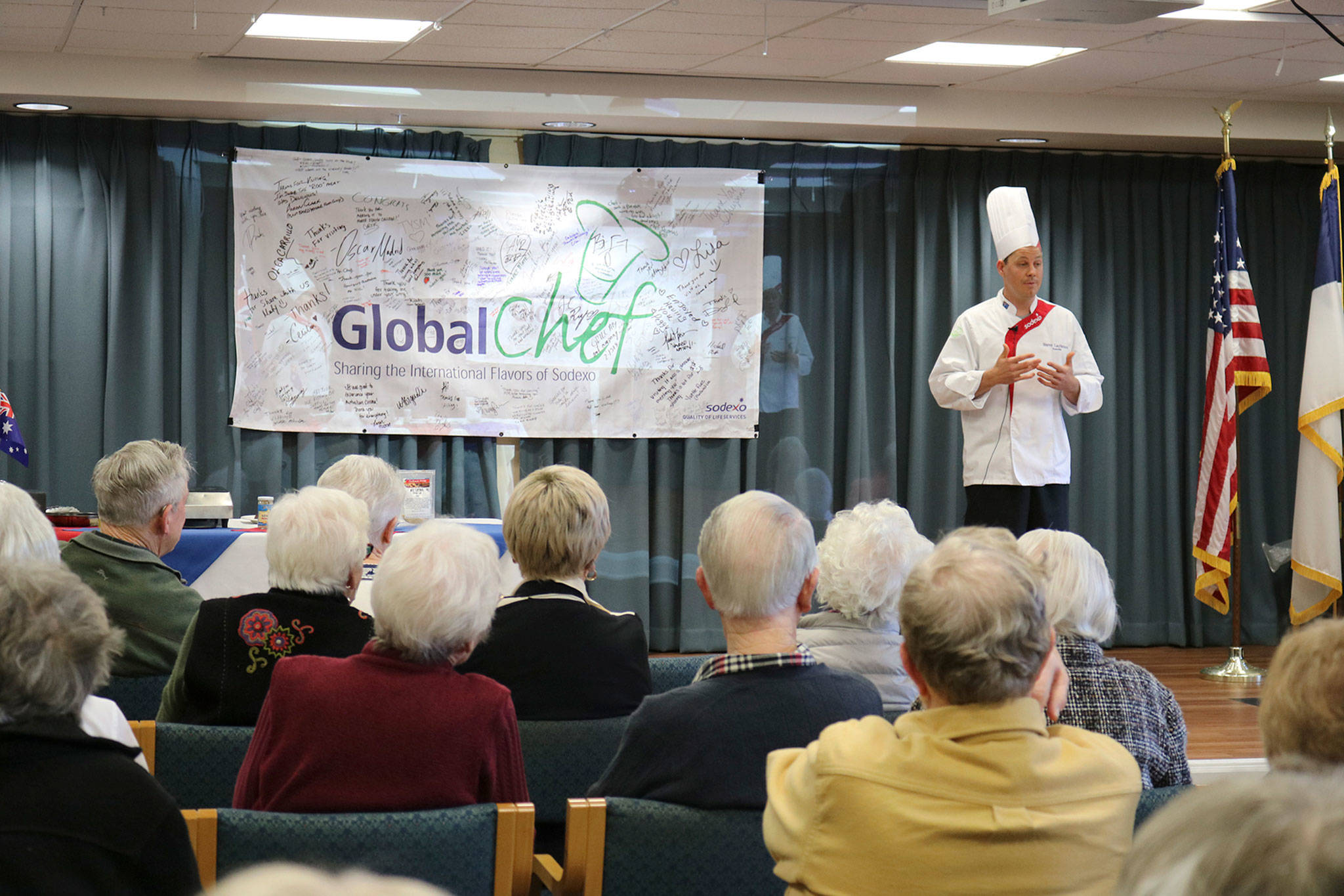 The Australian cooking demonstration was part of Sodexo’s global chef program. Katie Metzger/staff photo