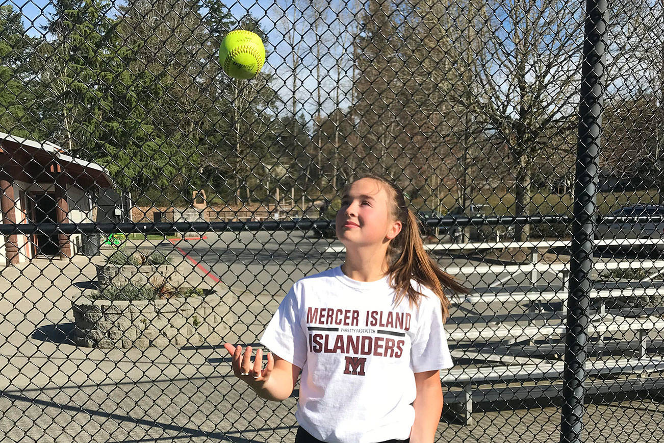 Mercer Island Islanders senior shortstop Emily Rowe is the vocal leader of her squad. Shaun Scott/staff photo