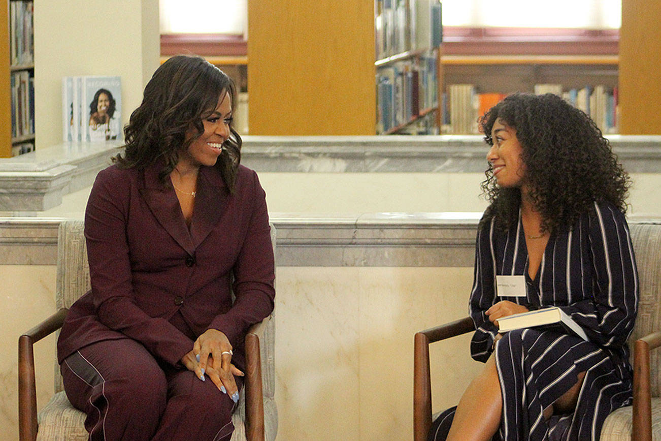 Michelle Obama brings largest crowd of book tour to Tacoma Dome