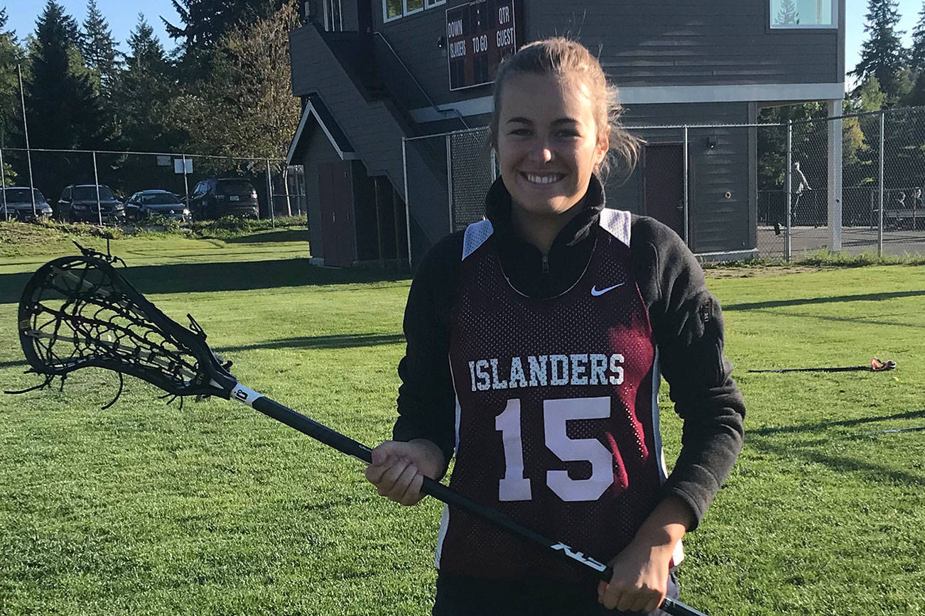 Mercer Island Islanders senior defender Julia Nordstrom, who will attend the University of Colorado (Boulder) this fall, plans on playing on the college’s club lacrosse team next season. Shaun Scott/staff photo
