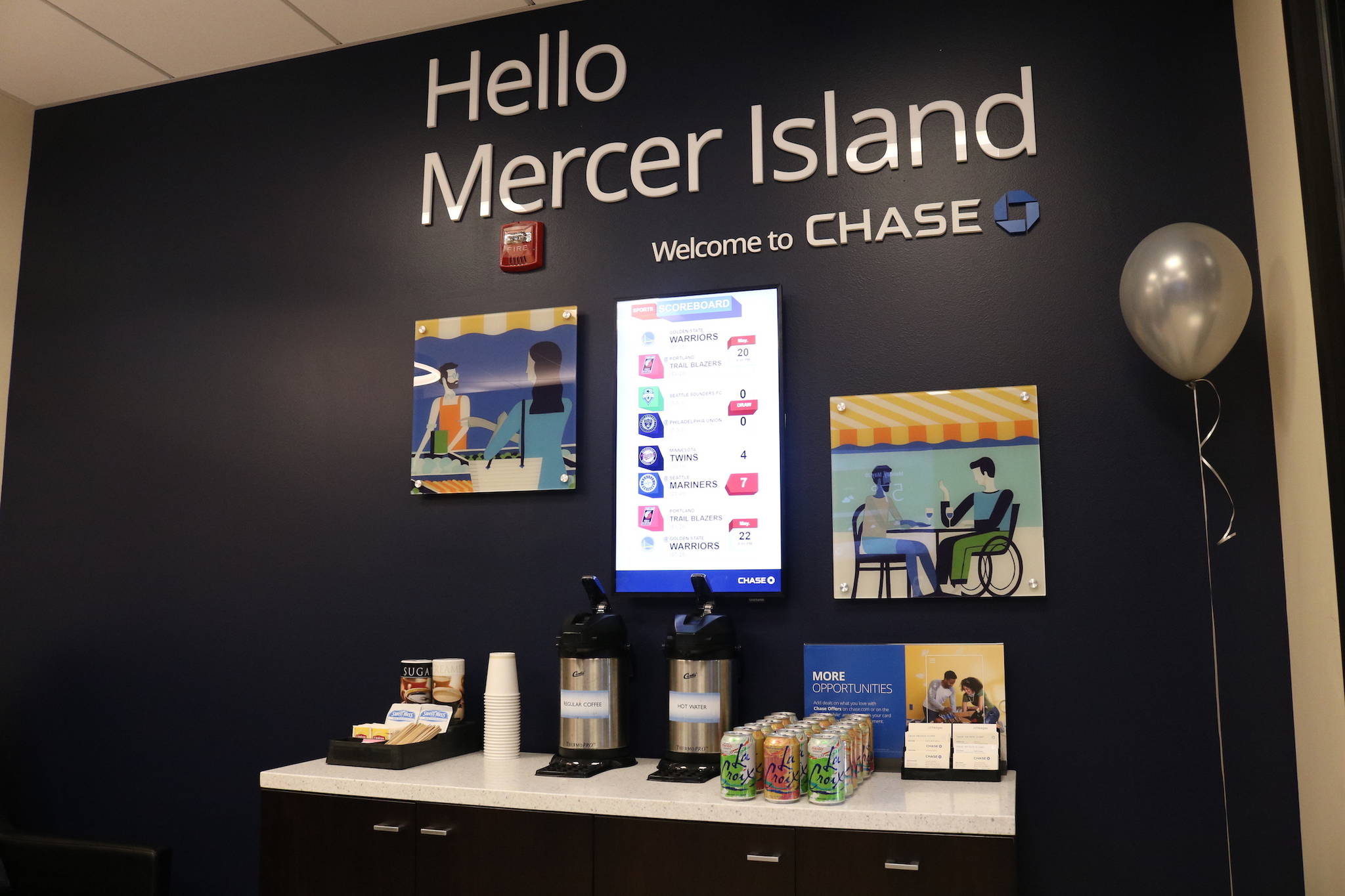 The first Digital First Chase bank branch opens on Mercer Island with “smart” ATMs meant to fill the traditional role of a teller while the former tellers work as financial advisers for clients. Kailan Manandic / Staff Photo