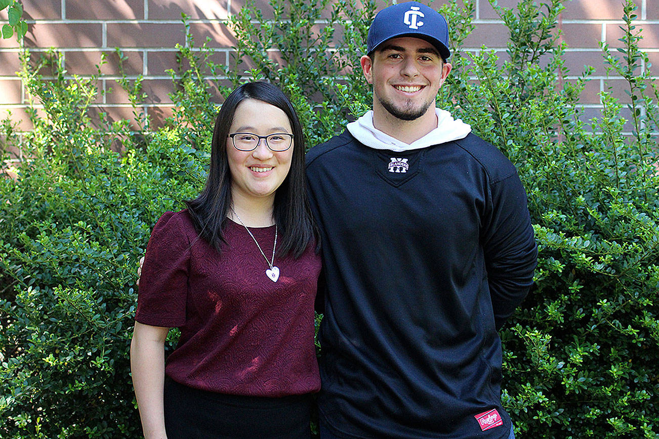 Madison Miller / staff photo                                Mercer Island High School seniors Grace Z. Zhang and Max Tanzer will graduate June 11. The MIHS graduation ceremony will be held June 11 at Kent Accesso ShoWare Center.