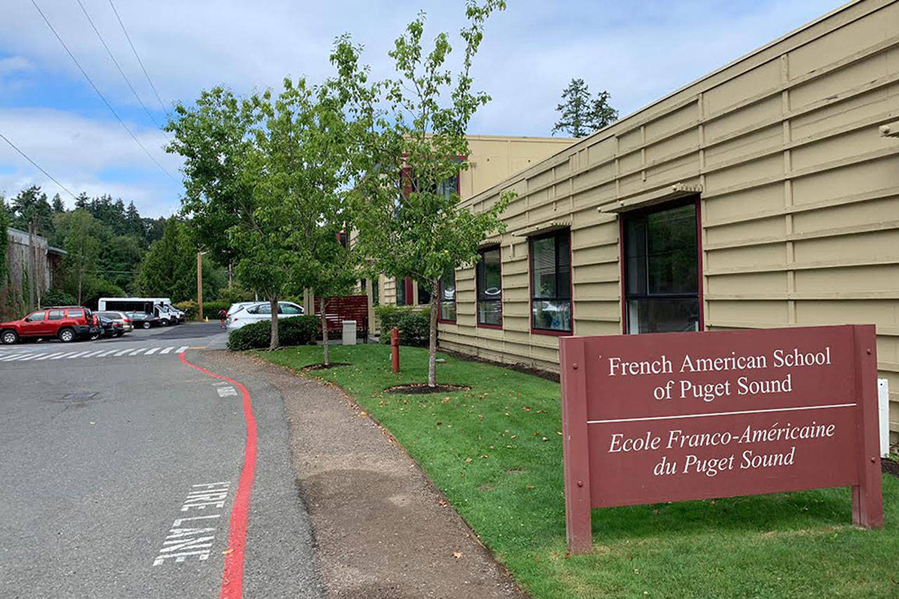 The French American School of Puget Sound moved to Mercer Island in 1999 and took over the old fire station just north of the Stroum Jewish Community Center property. Madeline Coats/staff photo