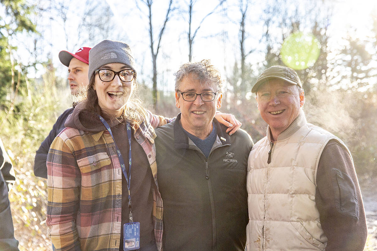 Port Commissioner Felleman and Environmental Department Manager Bob Duffner joined in the community tree planting event Sophia helped coordinate this January.