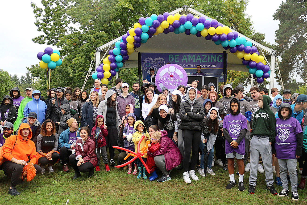 Photo by Stephanie Quiroz/staff photo                                The Friendship Circle hosted their eighth annual Walk, Run, and Community Day at Luther Burbank Park on Sept. 22. Participants gathered for the event, despite the rain.