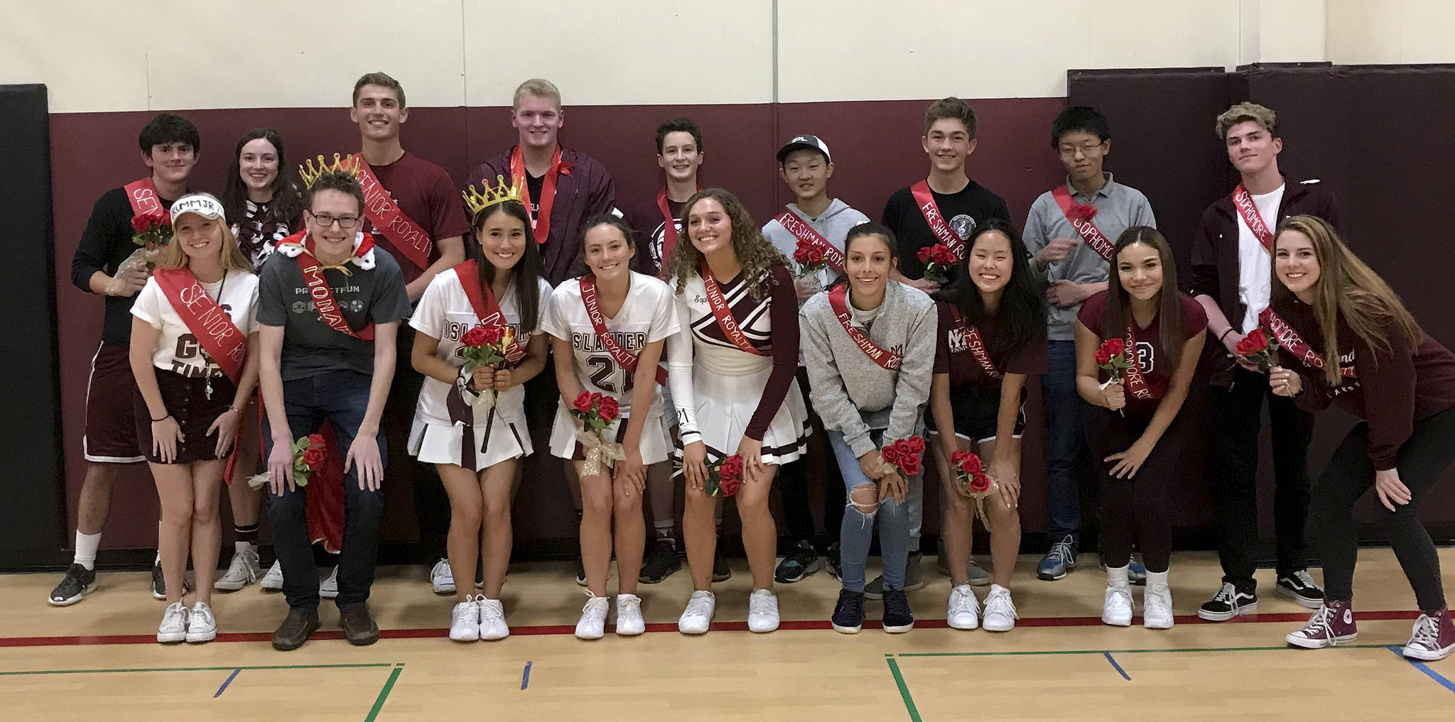 Photo courtesy of Mercer Island School District                                The 2019 Mercer Island Royalty Homecoming Court.