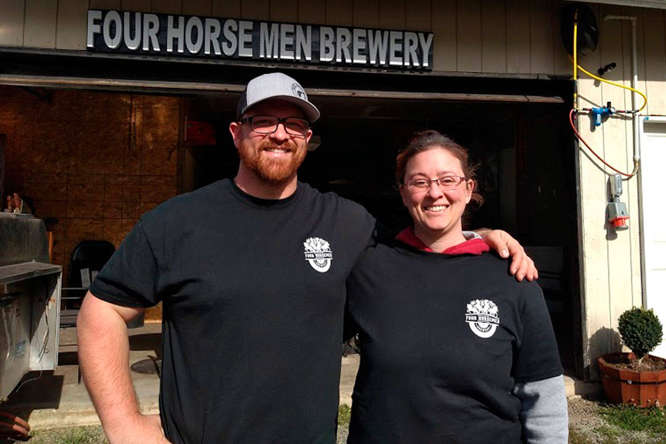 Dane Scarimbolo and Dominique Torgerson run Four Horsemen Brewery in Kent. They were almost shut down in late 2017 by King County, which after years of letting them operate a brewery and taproom, decided they were in violation of county code. Aaron Kunkler/staff photo