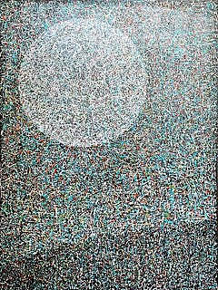 “Poetic Moon 1,” 36x48 Acrylic on canvas by Agnes Lee