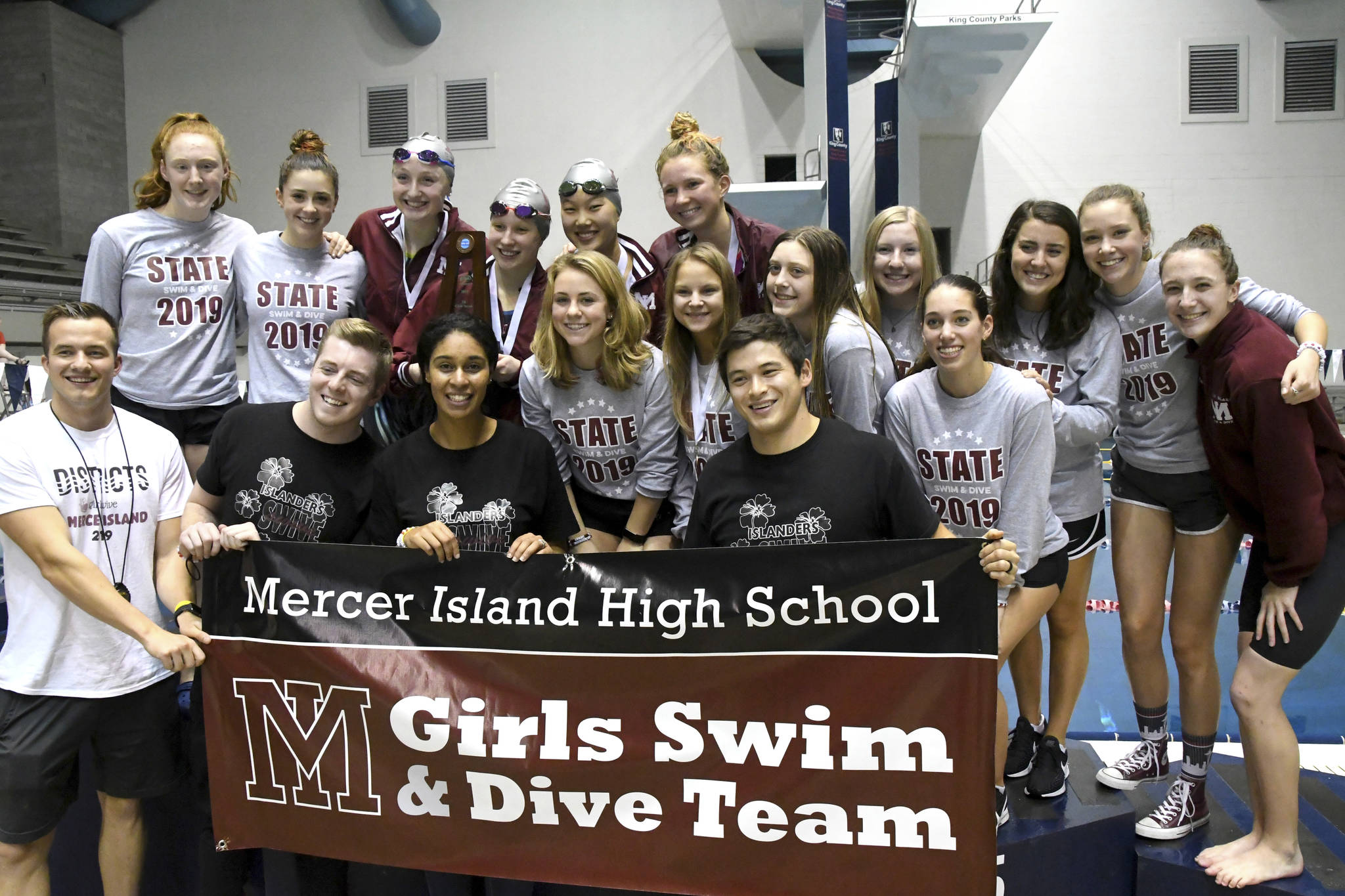 The Mercer Island swim and dive team placed fourth at the 3A state meet on Nov. 16 in Federal Way. Photo courtesy of Allison Nelson