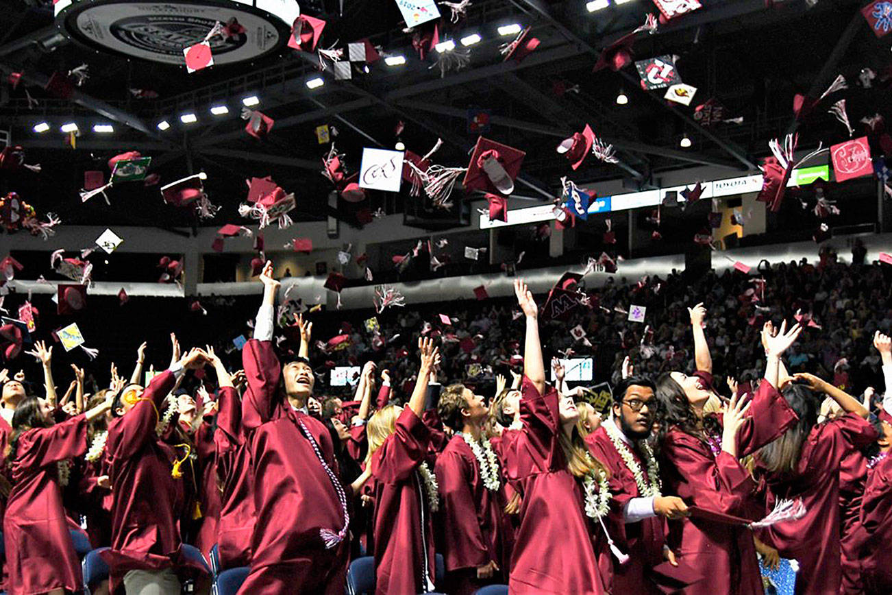 Mercer Island High School held its 62nd commencement on June 11 at the accesso ShoWare Center in Kent. Photo by Joseph Chen