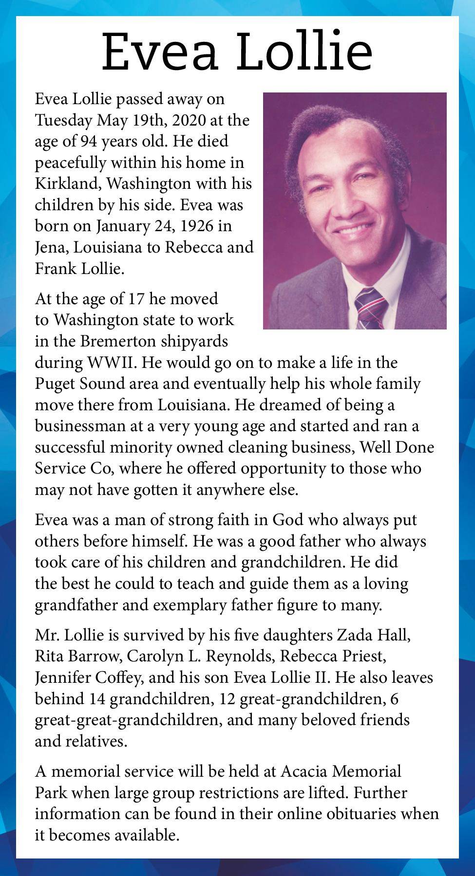 Evea Lollie | Obituary