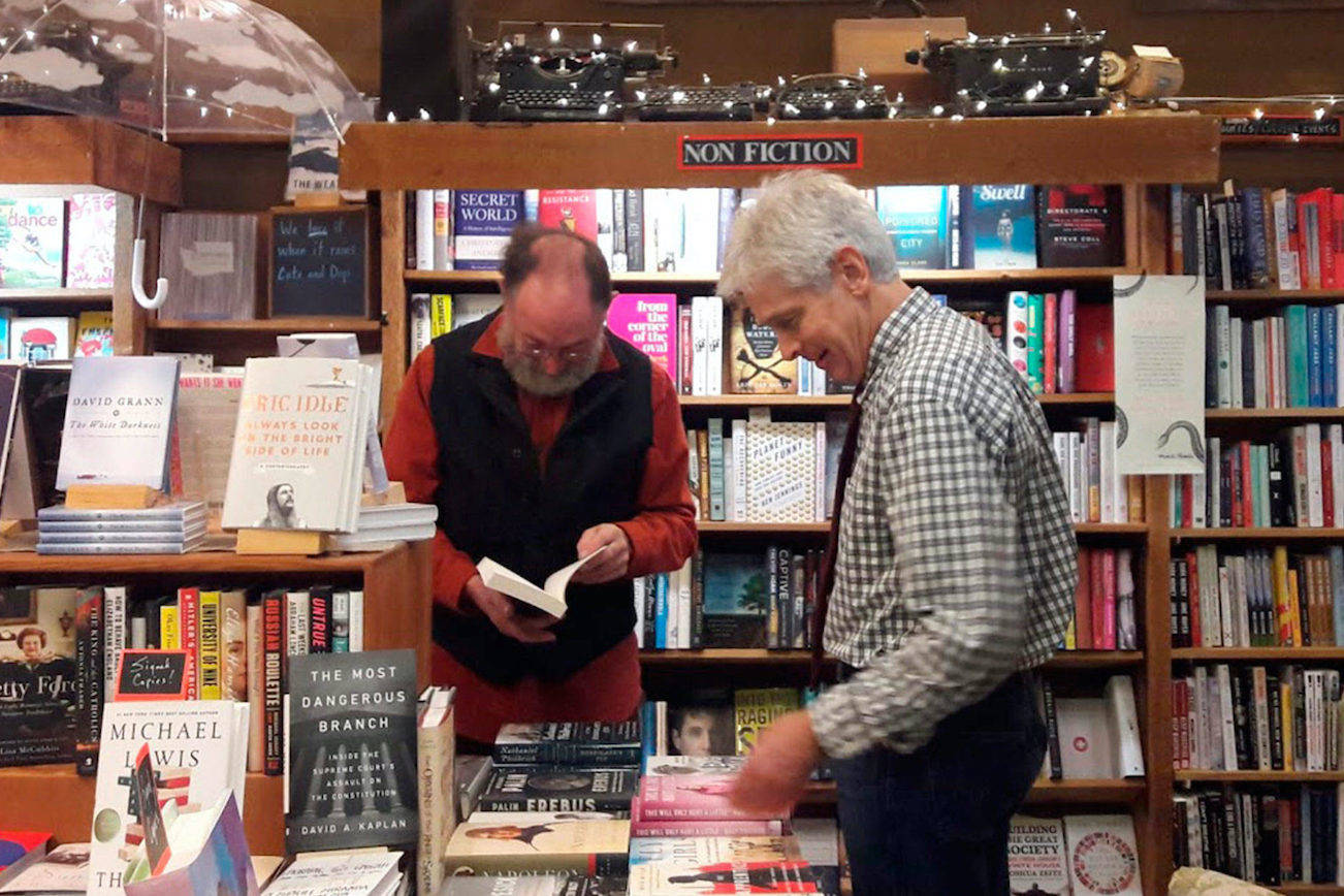 Island Books patrons peruse the store in 2018. Photo courtesy Nancy Shawn