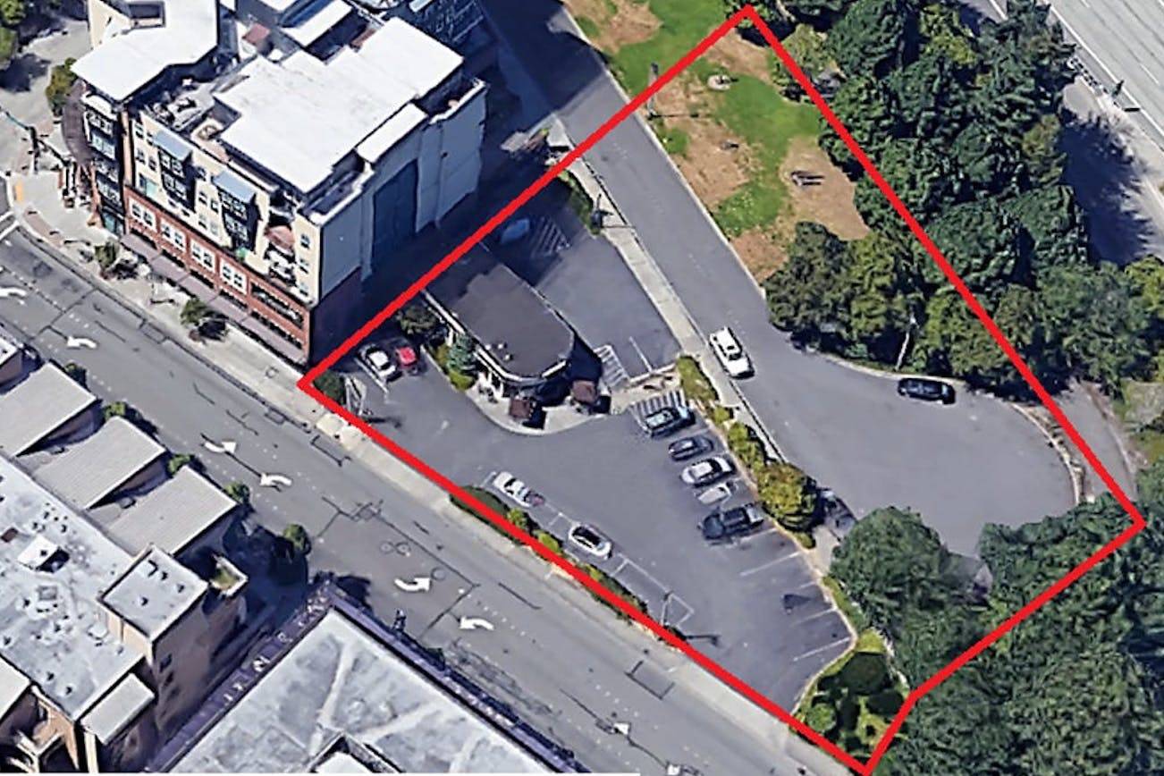 The approximate project footprint before it was canceled. Courtesy city of Mercer Island