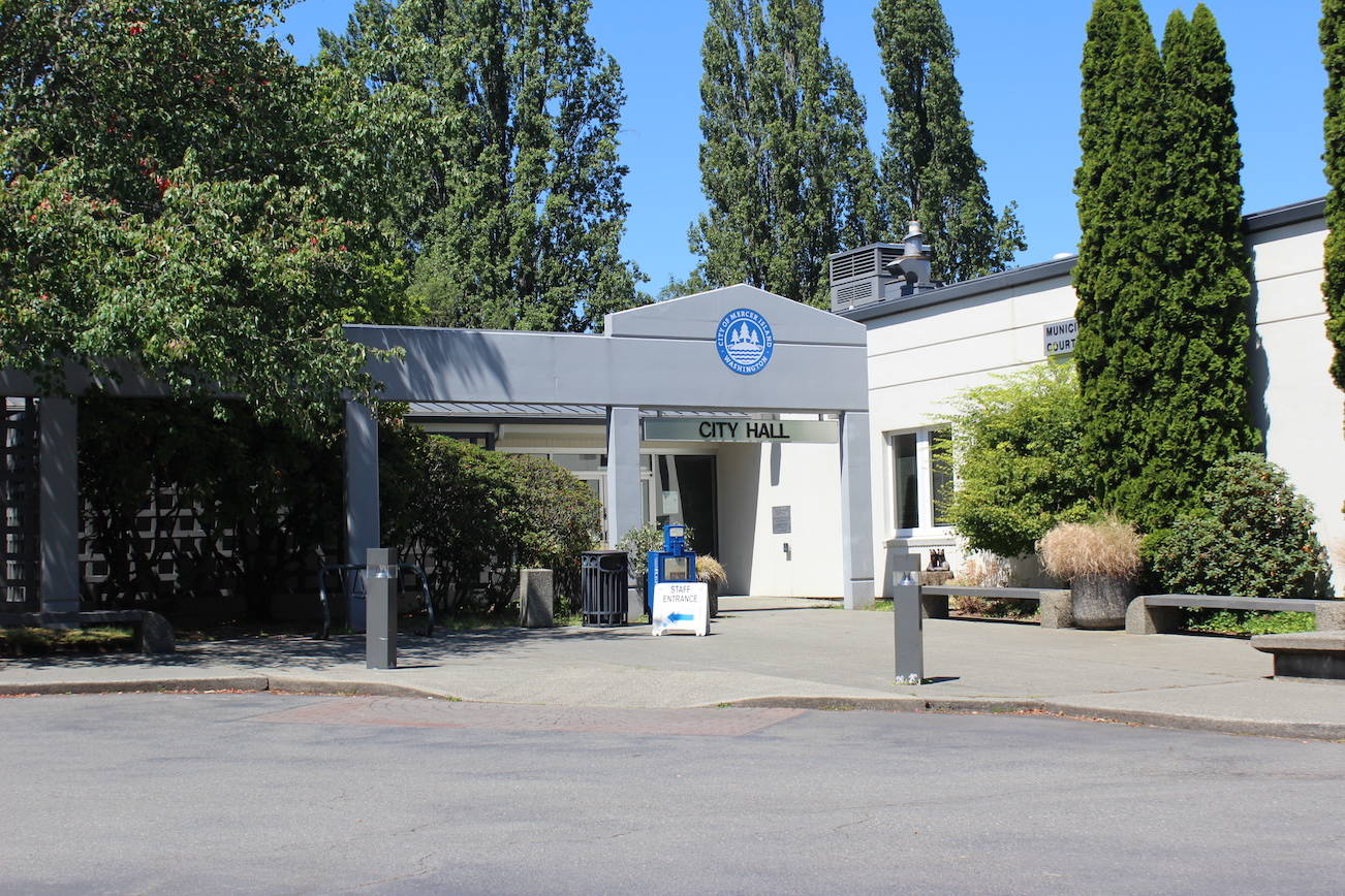 Exterior of Mercer Island City Hall. Blake Peterson/staff photo