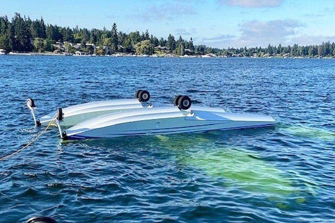 The crash occurred the morning of July 28. Photo courtesy Mercer Island Police Department Facebook