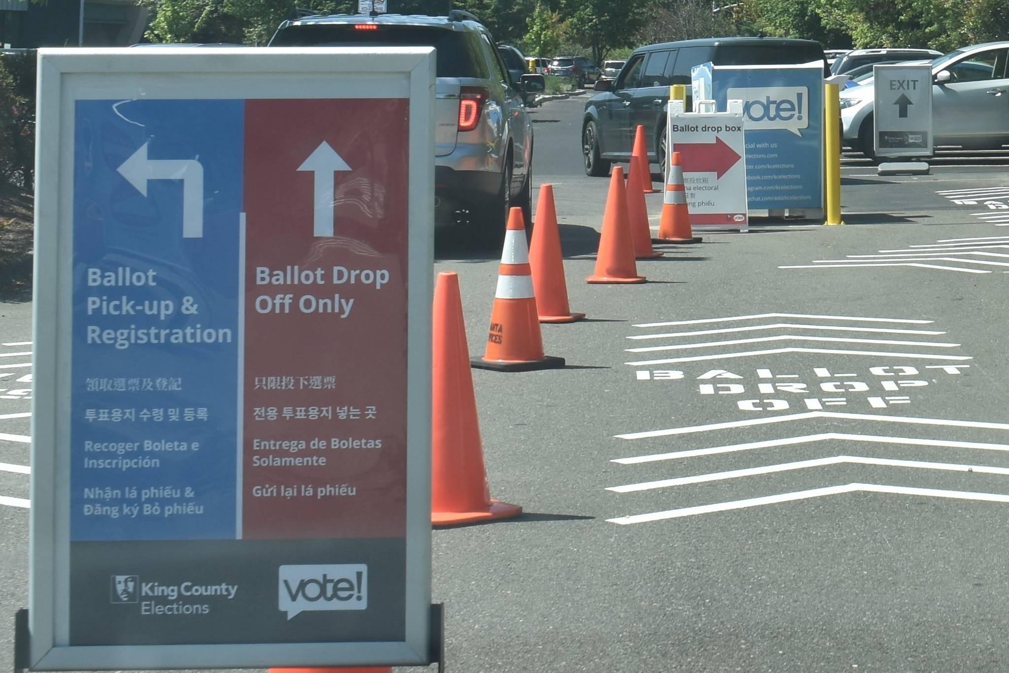 King County Election headquarters in Renton on Aug. 4 for the primary election. Haley Ausbun/staff photo