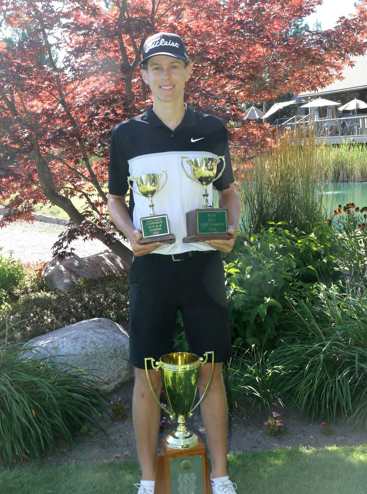 Ethan Evans notched the Washington Junior Golf Association state tournament crown this month. Courtesy of the WJGA