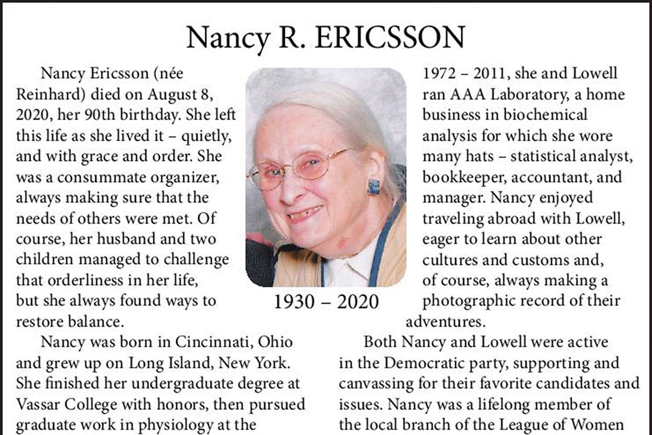 Nancy Ericsson | Obituary