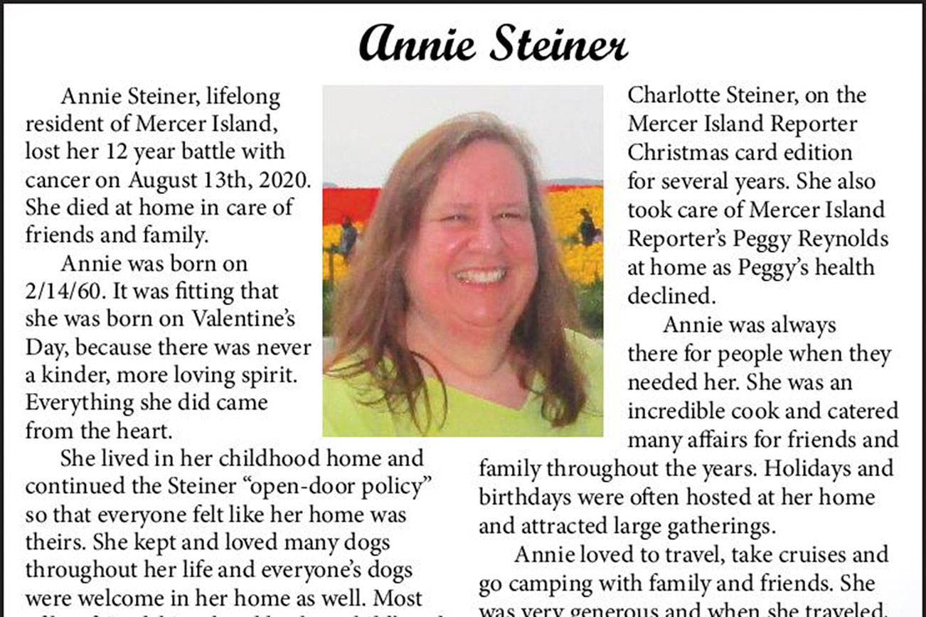 Annie Steiner | Obituary