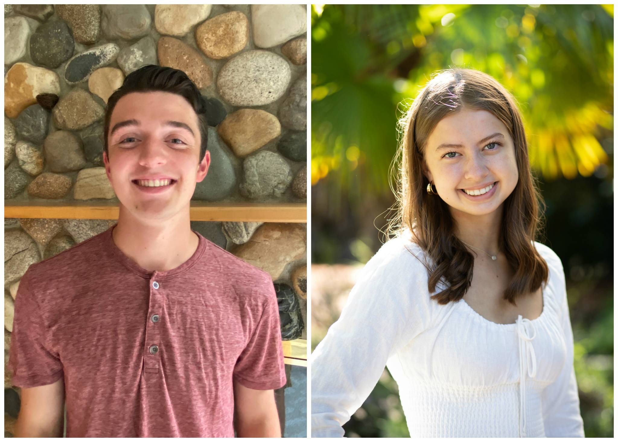 Mercer Island High School’s Paul Noone and Morgan Dawson are the district student board representatives this year. Courtesy photos
