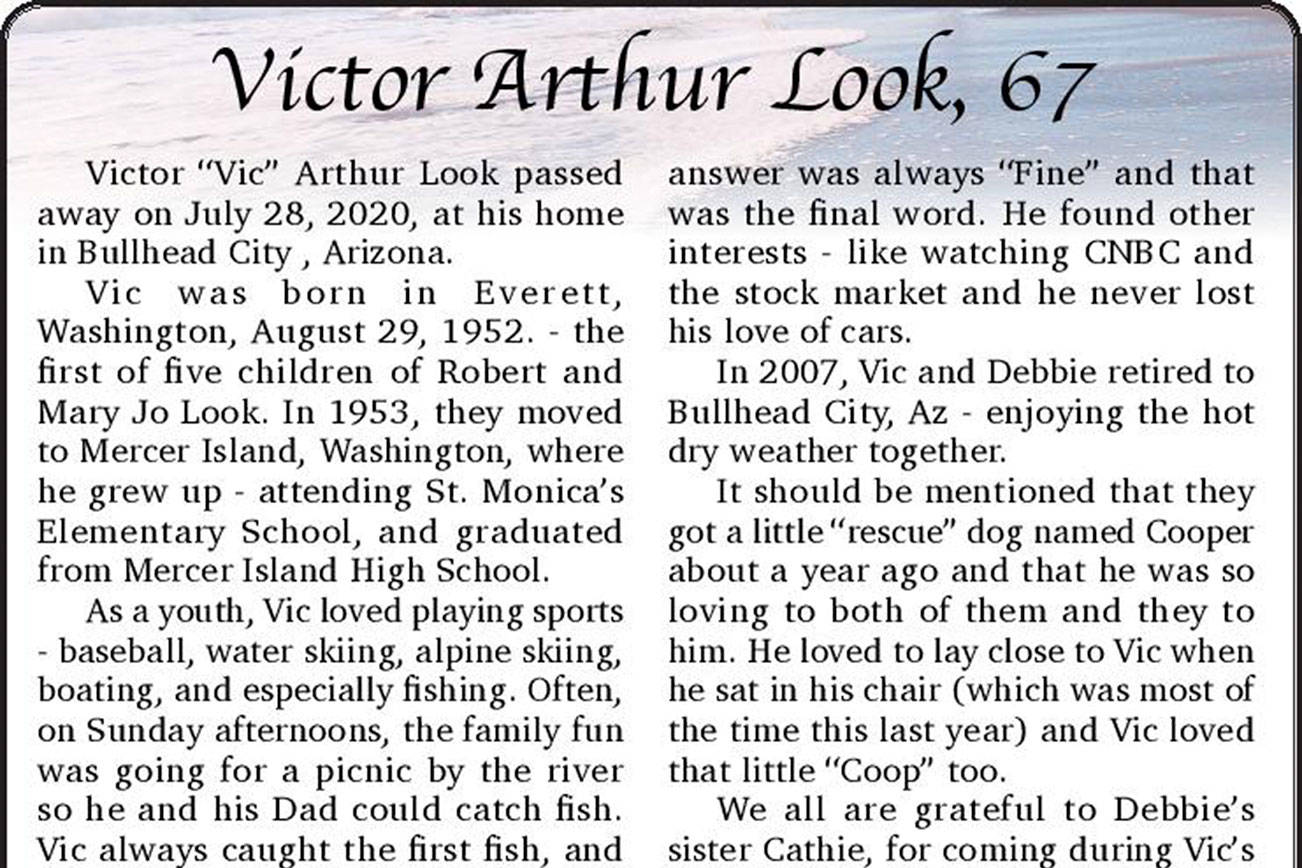 Victor Arthur Look | Obituary