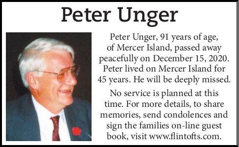 Peter Unger | Obituary